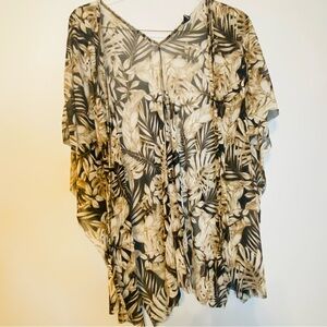 Windsor Sheer Tropical Print Coverup